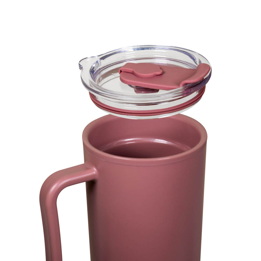 Termo promocional personalizado de 1130 ml con popote, doble pared y tapa push para empresas y eventos corporativos.
