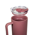 Termo promocional personalizado de 1130 ml con popote, doble pared y tapa push para empresas y eventos corporativos.