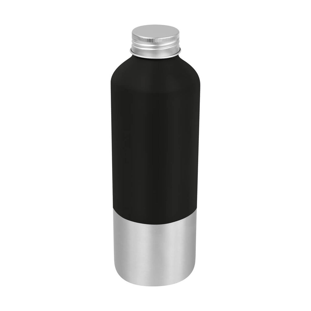 Cilindro metálico personalizado de aluminio reciclado de 750 ml con tapa de rosca para empresas.