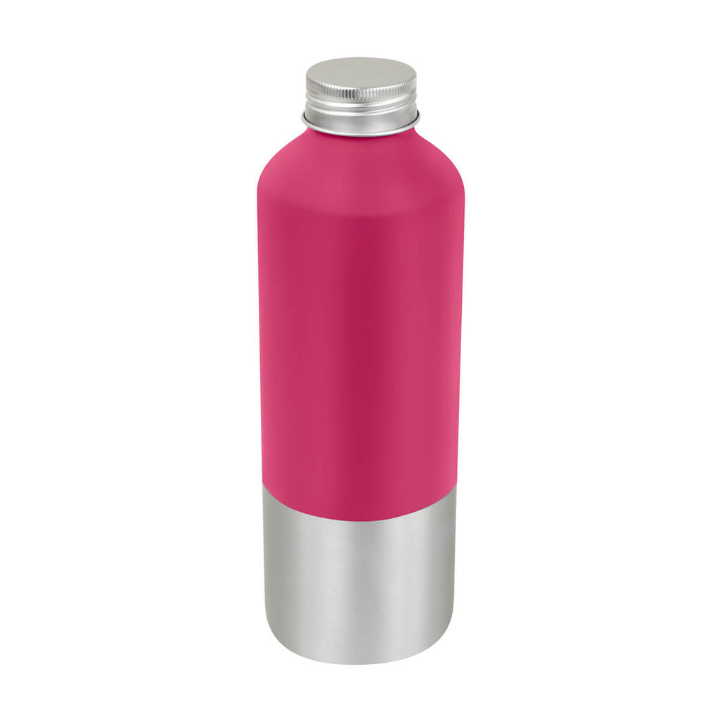 Cilindro metálico personalizado de aluminio reciclado de 750 ml con tapa de rosca para empresas.