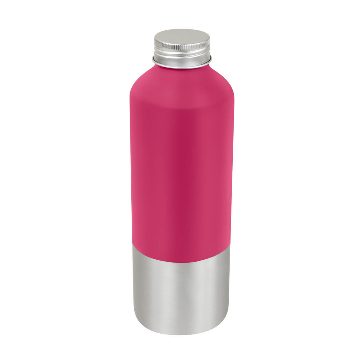 Cilindro metálico personalizado de aluminio reciclado de 750 ml con tapa de rosca para empresas.