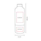 Cilindro metálico personalizado de aluminio reciclado de 750 ml con tapa de rosca para empresas.