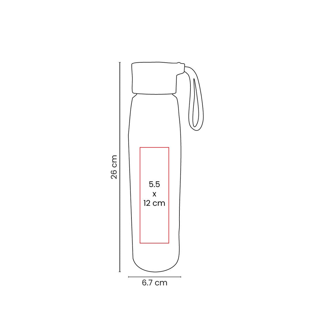 Cilindro de aluminio personalizado de 700 ml con popote, boquilla plegable y asa de silicón para empresas.